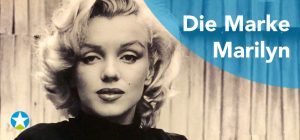 Schwarz-weiß Portrait von Hollywood Star Marilyn Monroe, blonde, halblange locken, geschminkte Lippen und Augen, Schlafzimmerblick.